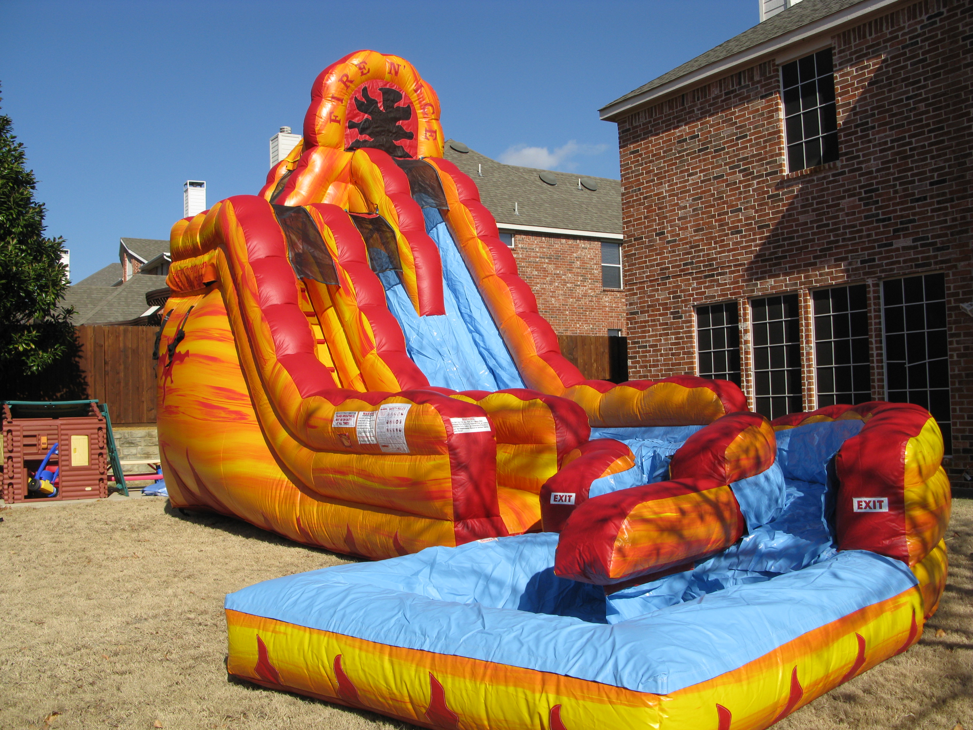 water slides for rent in Dallas, bounce house water slide rentals